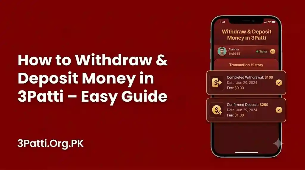 Withdraw & Deposit Money in 3Patti